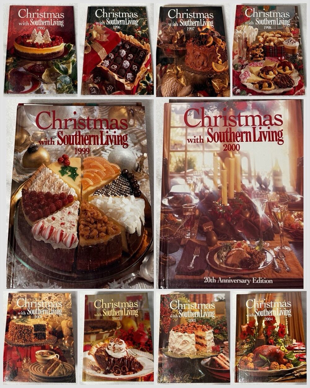 Lot/10 Christmas with Southern Living 1995-2004 incl. 2000 20th Anniversary Ed.